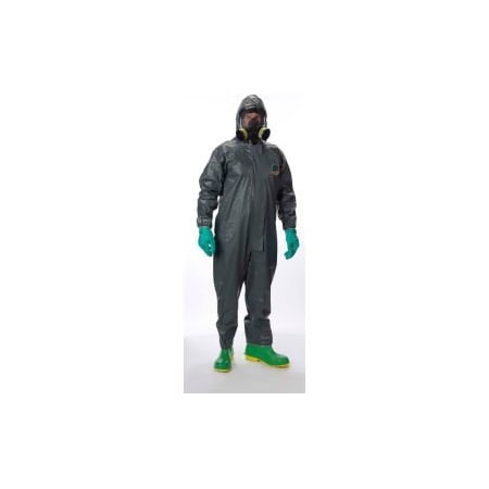 Lakeland Industries Lakeland Pyrolon Plus 2 Disposable FR Coverall 2XL, Hood, Elastic Wrists/Ankles, 25/Cas, 7428B 51130-4X